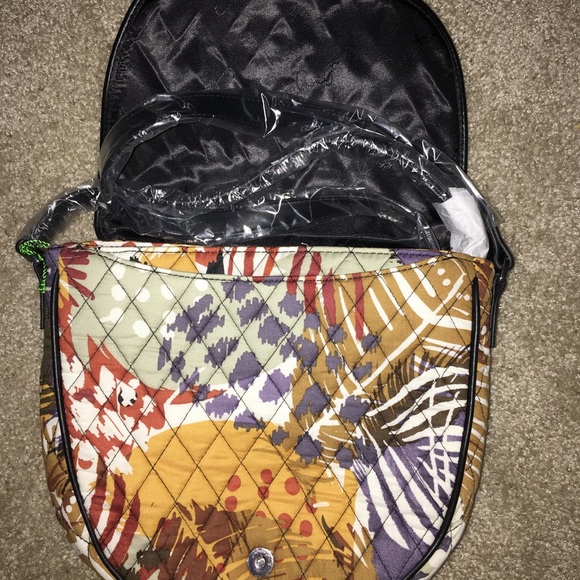 Vera Bradley Slim Saddle in Painted Feathers - Picture 4 of 7